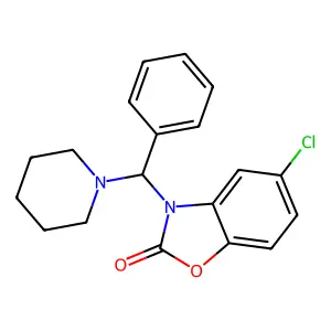 2(3H)-Benzoxazolone, 5-chloro-3-(phenyl-1-piperidinylmethyl)- structure