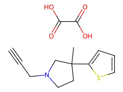 Oxalic acid--3-methyl-1-(prop-2-yn-1-yl)-3-(thiophen-2-yl)pyrrolidine (1/1) structure