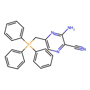 (6-amino-5-cyanopyrazin-2-yl)methyl-triphenylphosphanium structure