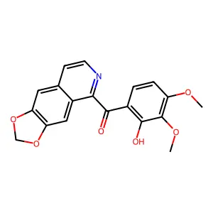 5-([1,3]Dioxolo[4,5-g]isoquinolin-5-yl)-2-hydroxy-3,4-dimethoxybenzaldehyde structure