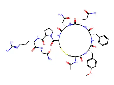 vasopressin, N-acetyl-O-methyl-Tyr(2)-Arg(8)- structure