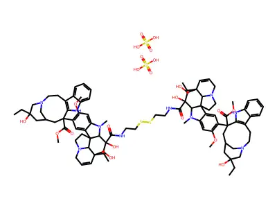 Bis(N-ethylidenevindesine)disulfide, sulfate salt structure