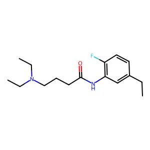 Butyranilide, 4-(diethylamino)-5'-ethyl-2'-fluoro- structure