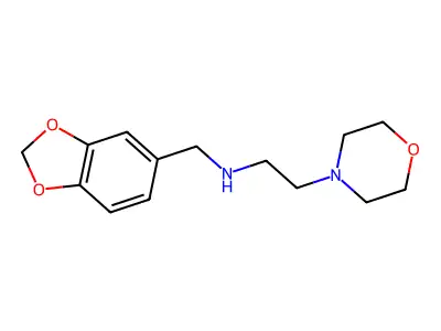 N-(1,3-benzodioxol-5-ylmethyl)-2-morpholin-4-ylethanamine structure