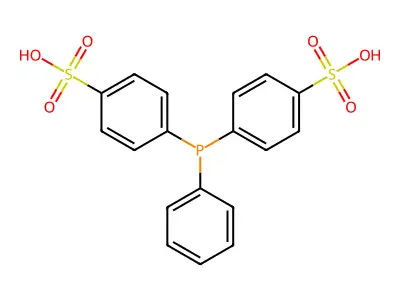 4,4'-(Phenylphosphinidene)bis-benzenesulfonic acid structure