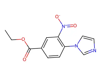 ethyl 4-(1H-imidazol-1-yl)-3-nitrobenzoate structure