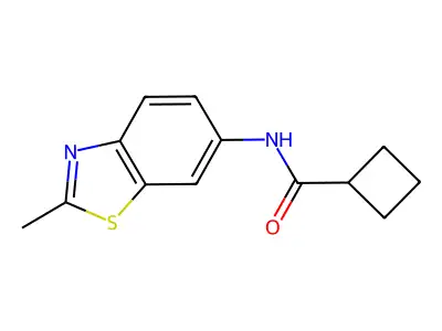 N-(2-methyl-1,3-benzothiazol-6-yl)cyclobutanecarboxamide structure