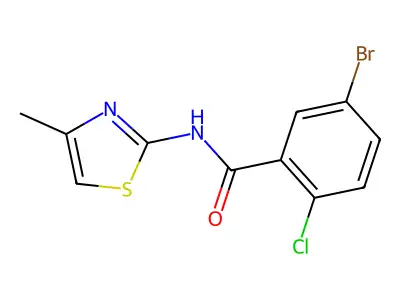 5-Bromo-2-chloro-N-(4-methylthiazol-2-yl)benzamide structure
