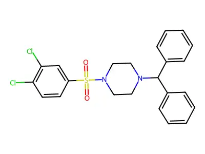 1-(3,4-Dichlorobenzenesulfonyl)-4-(diphenylmethyl)piperazine structure