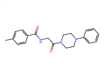 4-methyl-N-[2-oxo-2-(4-phenylpiperazin-1-yl)ethyl]benzamide structure