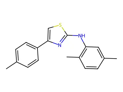 N-(2,5-dimethylphenyl)-4-(4-methylphenyl)-1,3-thiazol-2-amine structure