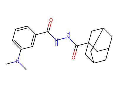 N'-[3-(dimethylamino)benzoyl]adamantane-1-carbohydrazide structure