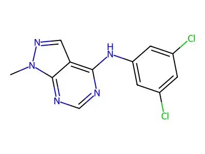 N-(3,5-dichlorophenyl)-1-methyl-1H-pyrazolo[3,4-d]pyrimidin-4-amine structure