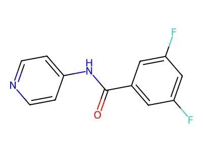3,5-difluoro-N-pyridin-4-ylbenzamide structure