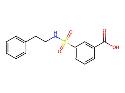 3-[(2-Phenylethyl)sulfamoyl]benzoic acid structure
