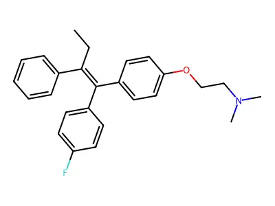 4-Fluorotamoxifen structure