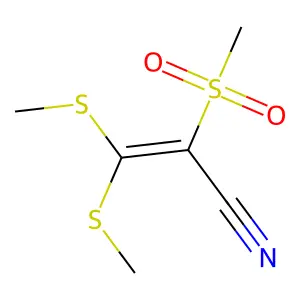 2-(Methylsulfonyl)-3,3-bis(methylthio)acrylonitrile structure
