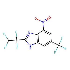 7-Nitro-2-(1,1,2,2-tetrafluoroethyl)-5-(trifluoromethyl)benzimidazole structure