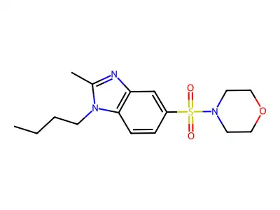1-butyl-2-methyl-5-(morpholine-4-sulfonyl)-1H-1,3-benzodiazole structure