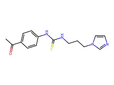 1-(3-(1H-imidazol-1-yl)propyl)-3-(4-acetylphenyl)thiourea structure