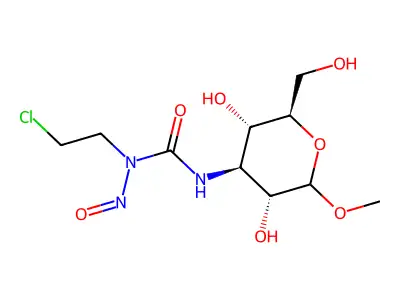 Urea, 1-(2-chloroethyl)-3-(1-O-methyl-D-glucopyranos-3-yl)-1-nitroso- structure