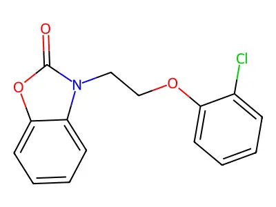 3-[2-(2-Chlorophenoxy)ethyl]-1,3-benzoxazol-2-one structure
