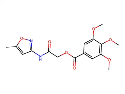 [(5-Methyl-1,2-oxazol-3-yl)carbamoyl]methyl 3,4,5-trimethoxybenzoate structure