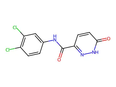 N-(3,4-dichlorophenyl)-6-oxo-1,6-dihydropyridazine-3-carboxamide structure