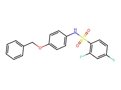 2,4-difluoro-N-(4-phenylmethoxyphenyl)benzenesulfonamide structure