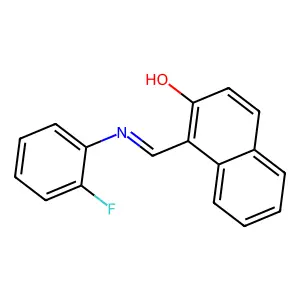 1-(2-Fluorophenyliminomethyl)-2-naphthol structure