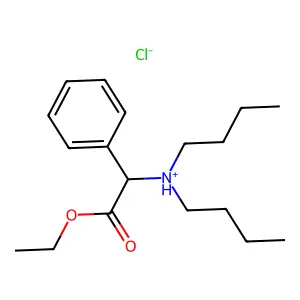 Ethyl (dibutylamino)(phenyl)acetate--hydrogen chloride (1/1) structure