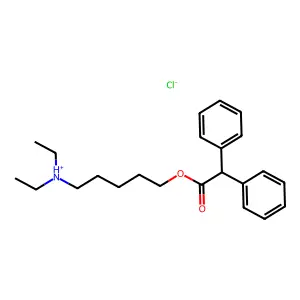 5-(Diethylamino)pentyl diphenylacetate--hydrogen chloride (1/1) structure