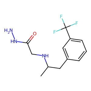 Acetic acid, 2-(alpha-methyl-m-trifluoromethylphenethylamino)-, hydrazide structure