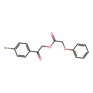Acetic acid, phenoxy-, p-bromophenacyl ester structure