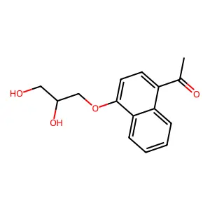 1'-Acetonaphthone, 4'-(2,3-dihydroxypropoxy)- structure
