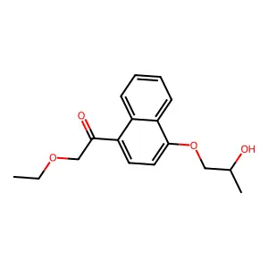 1'-Acetonaphthone, 2-ethoxy-4'-(2-hydroxypropoxy)- structure