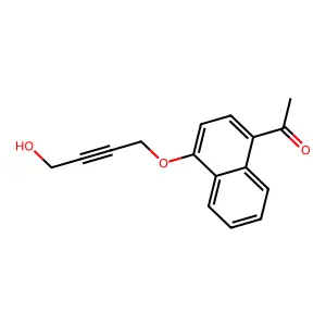 1'-Acetonaphthone, 4'-(4-hydroxy-2-butynyloxy)- structure