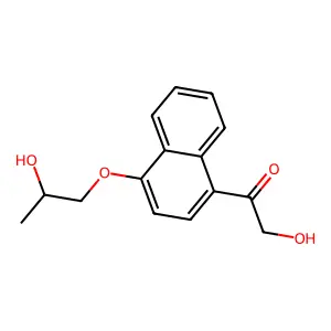 1'-Acetonaphthone, 2-hydroxy-4'-(2-hydroxypropoxy)- structure