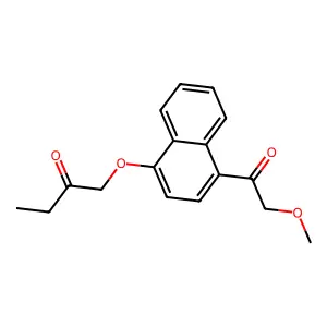 1'-Acetonaphthone, 2-methoxy-4'-(2-oxobutoxy)- structure