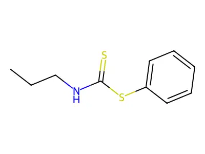 Carbamic acid, propyldithio-, phenyl ester structure