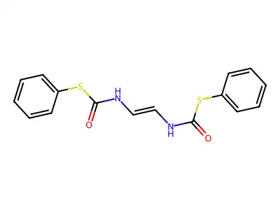 Carbamic acid, N,N'-vinylenebis(thio-, S,S-diphenyl ester structure