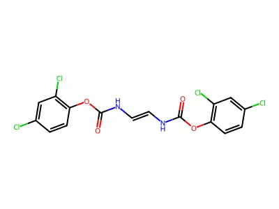 Carbamic acid, N,N'-vinylenedi-, bis(2,4-dichlorophenyl) ester structure
