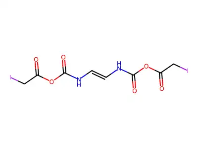 Carbamic acid, N,N'-vinylenedi-, dianhydride with iodoacetic acid structure