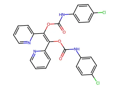 Carbanilic acid, p-chloro-, diester with di(2-pyridyl)ethylene structure