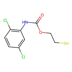 Carbanilic acid, 2,5-dichloro-, 2-mercaptoethyl ester structure