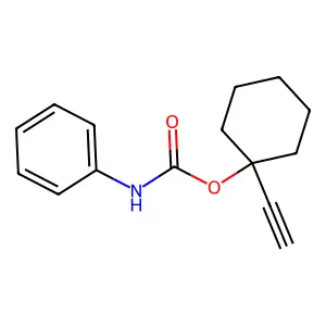 Carbanilic acid, 1-ethynylcyclohexyl ester structure