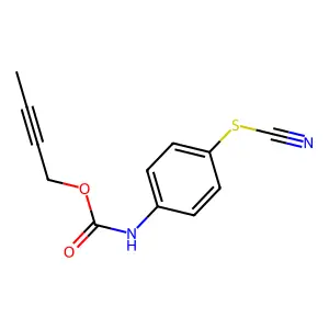 4-硫氰酸根-2-丁炔基苯胺基甲酸酯 structure