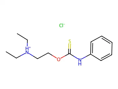 Phenylthio-carbamic acid O-(2-(diethylamino)ethyl) ester, hydrochloride structure