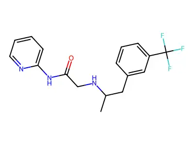 Acetamide, 2-(alpha-methyl-m-trifluoromethylphenethylamino)-N-(2-pyridyl)- structure