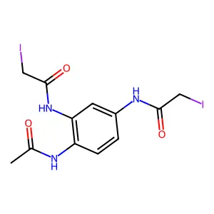 Acetanilide, 2',4'-bis(alpha-iodoacetamido)- structure